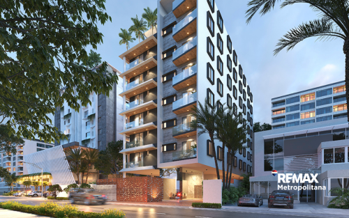 Render de fachada de proyecto de inversión en construcción en Santo Domingo de Guzmán